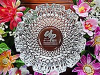 お店のロゴマークを彫刻した周年祝い用のガラス製灰皿