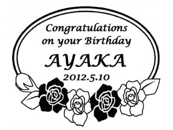 uCongratulations on your BirthdayA鑊̖OAa̓tvCAEgAav[gp̃OXɒ}