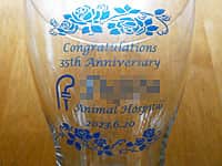 �uCongratulations 35th anniversary�A�a�@���A���t�v�𒤍����������a�@��35���N�j���p�̖�����ԕr